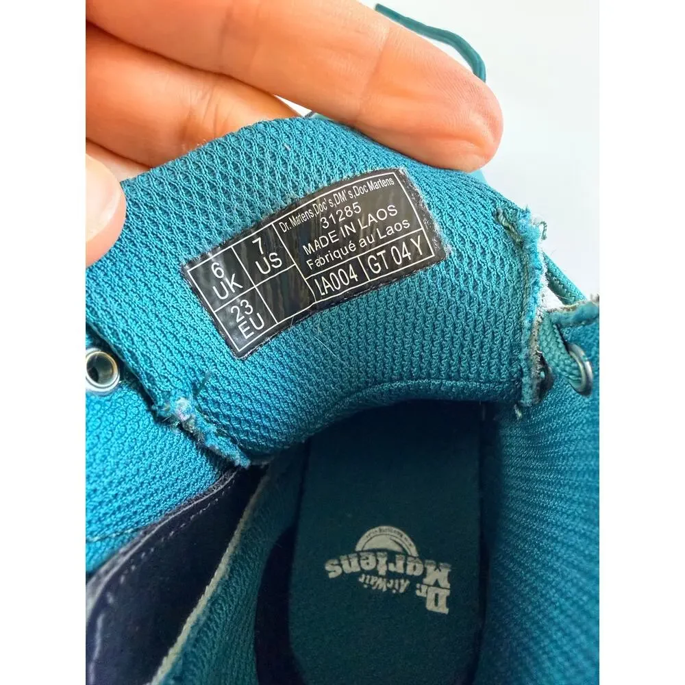Dr. Martens 1460 Toddler Boots Teal Green Side Zip